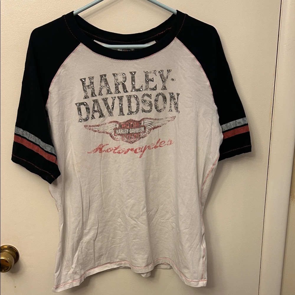 Harley-Davidson Black and White Logo T-Shirt